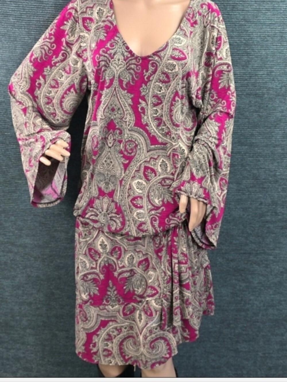 Karl Lagerfeld Paisley Dress, Rare, Hard To Find! - Picture 7 of 16